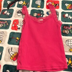Old Navy Fuchsia Kids Camisole with Lace Trim